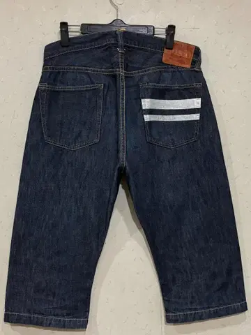 모모타로 진즈 출진 02-013 셀비지 하프 숏 데님 팬츠 일본제 34