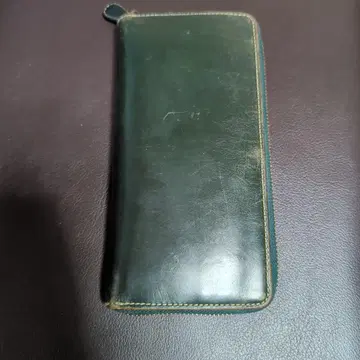 GANZO 다크 그린 가죽 장지갑