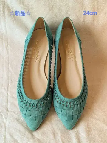 [ 새상품 ] LE TALON 포인티드 메쉬 플랫슈즈 24cm