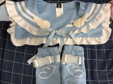 ACDCrag 도트 고양이 탈부착 카라 그로브 세트