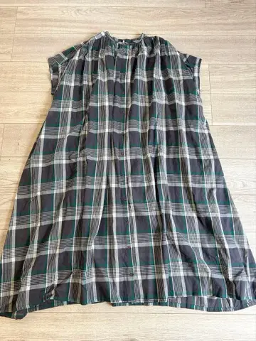 노카라 개더 셔츠 원피스 AUBE 인도산 릴렉스 빅