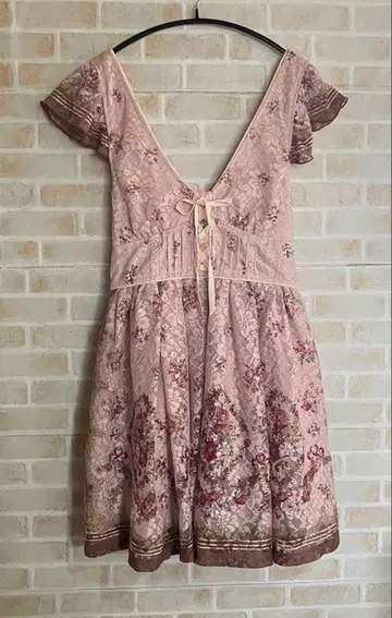 리즈리사 원피스 플라워 레이스 리본 히메 스타일