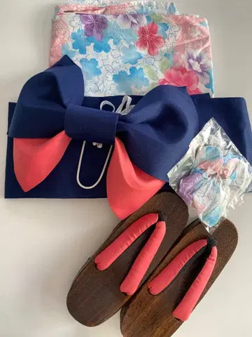 유카타 오비 일본 나막신 머리 장식 세트