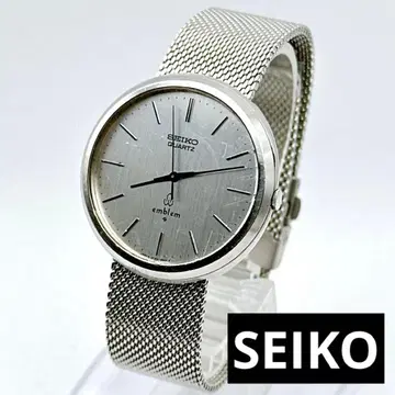 SEIKO 세이코 엠블럼 쿼츠 남성용 손목시계 실버 레어 실버