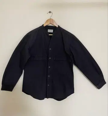 [ 일본제 ] Manual Alphabet 노카라 셔츠 다크 네이비