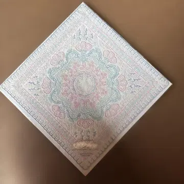 산터우 자수 파스텔 컬러 꽃무늬 대형 손수건