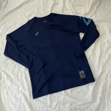 미사용 새상품 아식스 XL 사이즈 긴팔 T셔츠 롱티 네이비 흡한속건