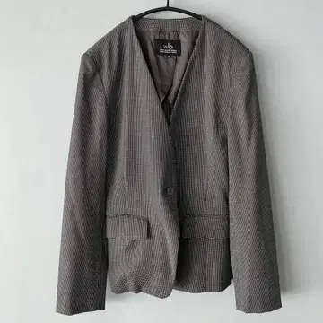 wb MOGA 노카라 자켓 38 M 새상품급 비즈니스 모가 도트 무늬