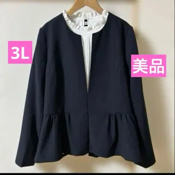 새상품급 노카라 자켓 페플럼 3L