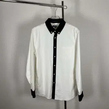 SPU 남성용 셔츠 화이트 와이셔츠 라인 바이컬러