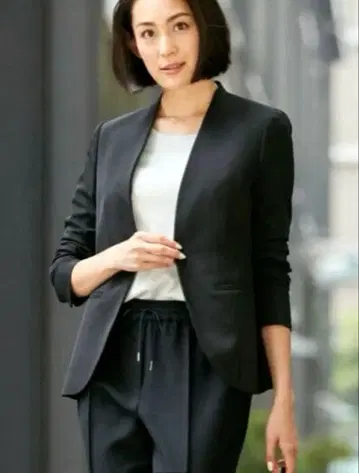 미사용 ICB [세탁 가능] Fied 고급 노카라 자켓 사이즈 L