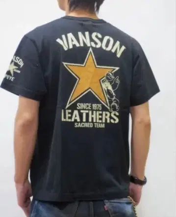VANSON 밴슨 뽀빠이 x 밴슨 콜라보 반팔 T 미국제 M 블랙