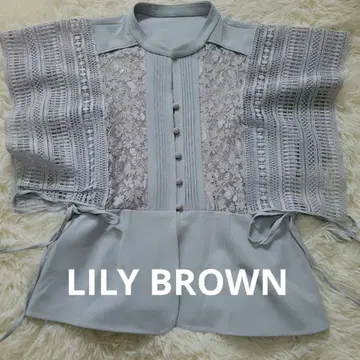 LILY BROWN 스위칭 페플럼 레이스 블라우스 봄/여름 더스티 컬러