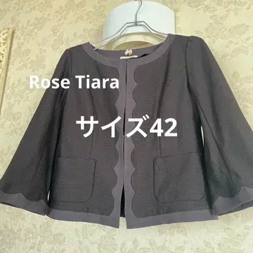 새상품급 빅 사이즈 42 로즈 티아라 노카라 자켓