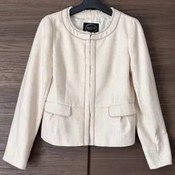 anyFAM 트위드 노카라 자켓 온워드 카시야마 출퇴근 코디