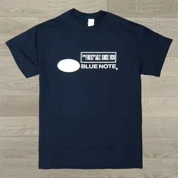 블루노트 레코드 재즈 라벨 로고 티셔츠 네이비