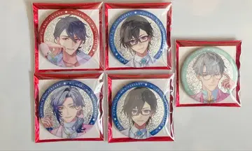 니지산지 8주년 캐릭터 글리터 캔뱃지 5개 세트