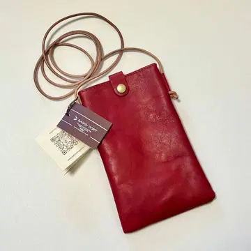 [ 미사용 새상품 ] BAGGY PORT 가죽 스마트폰 숄더백 레드