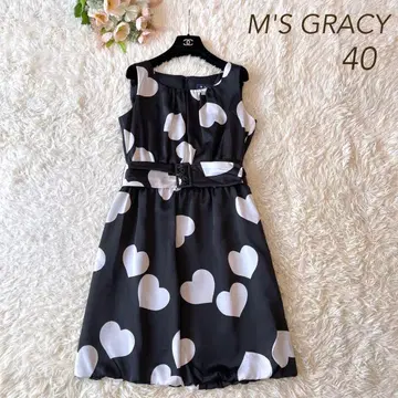 새상품급 M'S GRACY 하트 모티브 벨트 원피스 블랙 40