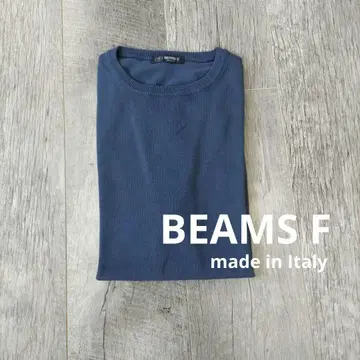 새상품급 BEAMS F 네이비 반팔 니트