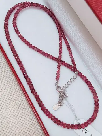 신상 미사용품 천연 레드 스피넬 목걸이
