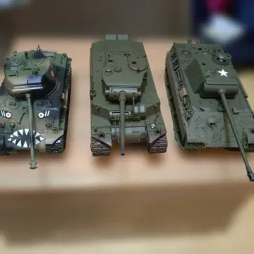 1/35 스케일 M6 중전차 판터 M4 중전차 타미야 드래곤 현 상태품