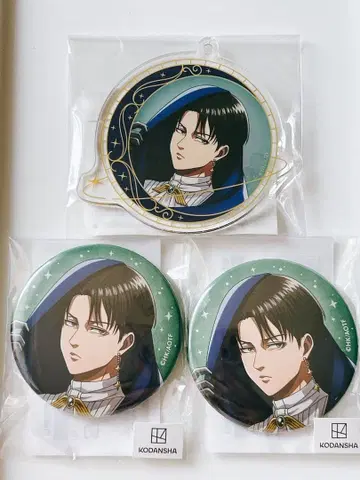 진격의 거인 마루쿠지 리바이 캔뱃지 키링 별밤의 마법사