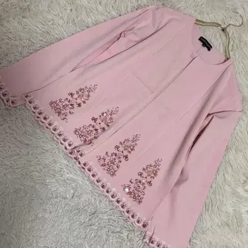 LAPINE BLANCHE 자수 가디건 핑크 M 귀여운 청순
