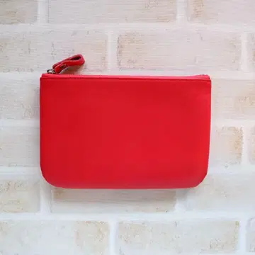 새상품 마츠노야 소가죽 파우치 빨간색