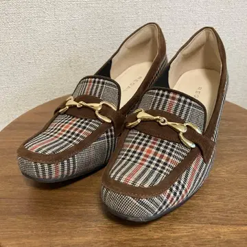 리갈 REGAL 체크 무늬 로퍼 23cm 새상품급 중고