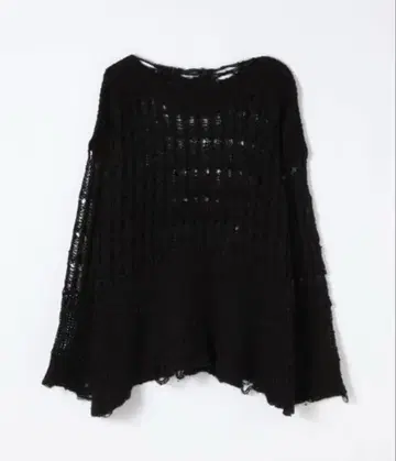 지나시스 JEANASIS 노트 MIX 절개 메쉬 풀오버 블랙