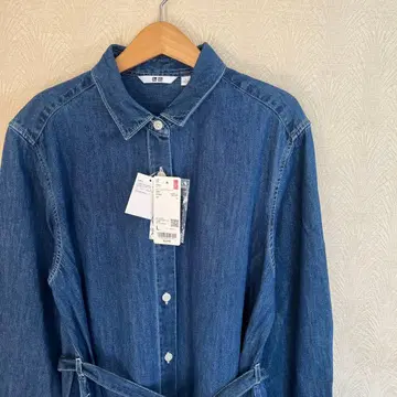 새상품 택 포함 미사용 유니클로 UNIQLO 데님 원피스 청바지