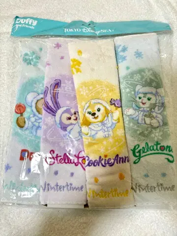 디즈니 더피 and 프렌즈 미니 타월 4개 세트