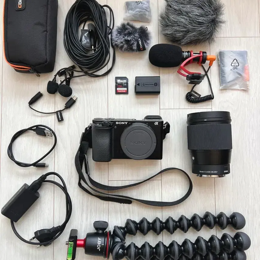 소니 a6100 + 시그마 16mm f1.4 + 촬영 장비 풀세트