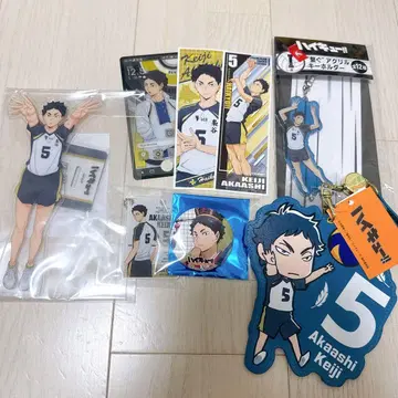 하이큐 아카아시 케이지 세트 아크릴 스탠드 캔뱃지 아크릴 키링