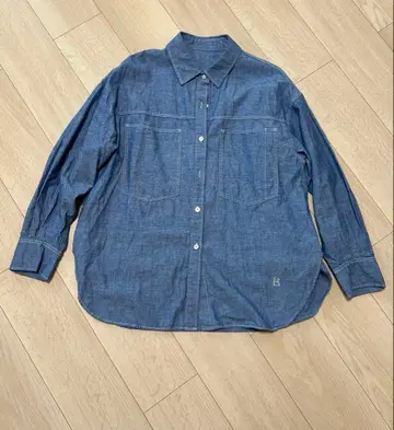 BABYLONE 샴브레이 워크 셔츠 블루