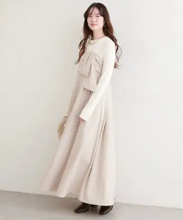 natural couture 리본풍 도킹 원피스