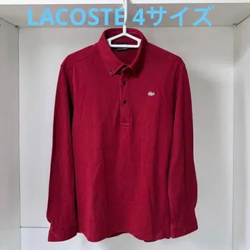 LACOSTE 피케 셔츠 와인 레드 사이즈 4 라코스테 긴팔 피케 셔츠
