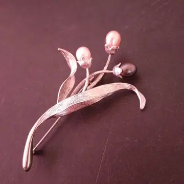 담수 진주 브로치 SILVER