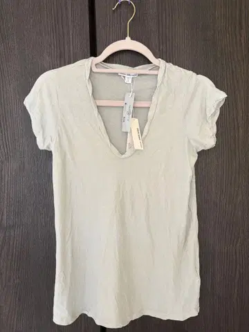 택 포함 미사용 새상품 JAMES PERSE 코튼 T셔츠 S 라이트 그린