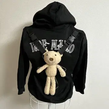 새상품급 13DE MARZO 테디베어 후드티 블랙 140 상당