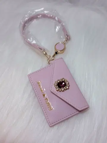 Maison de FLEUR 릴 포함 비쥬 카드 포켓 패스 케이스 핑크