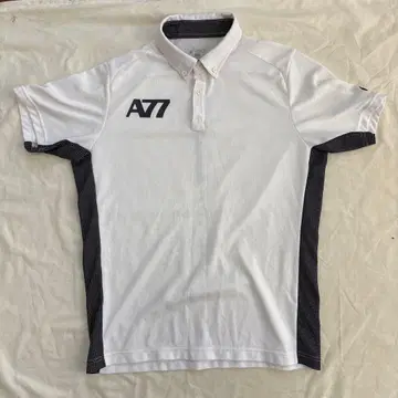 asics A77 피케 셔츠 XXL 화이트/블랙 골프웨어