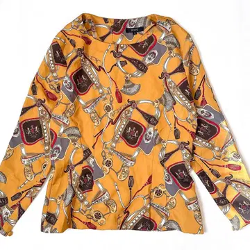 빈티지 ROPE 패턴 블라우스 M 일본제