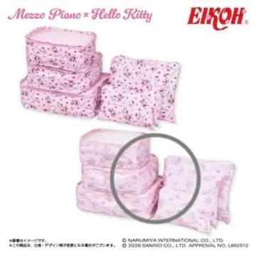Mezzo Piano x Hello Kitty 파우치 세트 엔젤