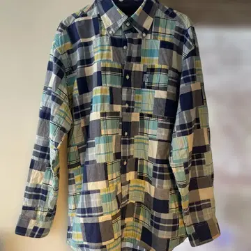 TOMMY HILFIGER 체크 무늬 긴팔 셔츠 L 사이즈