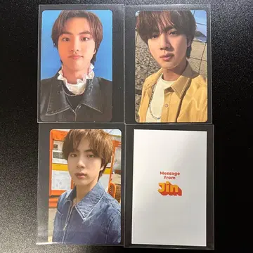 BTS bts 앨범 butter 버터 트레이딩 카드 JIN 진 4장 세트