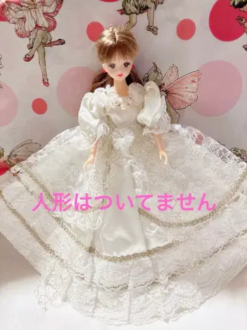 인형 의류 옷 갈아입기 화이트 레이스 드레스 제니 핸드메이드