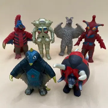 울트라맨 시리즈 괴수 피규어 6체 세트 소프트 비닐 반다이 울트 괴수