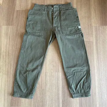 SASSAFRAS 카고 팬츠 올리브 그린 S